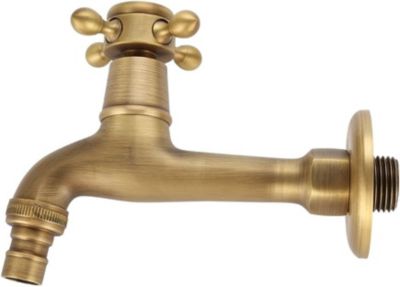 Yuanhao Générique Antique Robinet En Laiton Poignée Montage Mural Lave-linge Robinet Extérieur Jardin Tuyau Simple Robinet Froid L