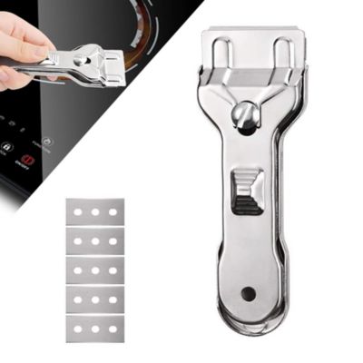 Yuanhao Grattoir pour plaque de cuisson - Acier inoxydable - Grattoir à verre