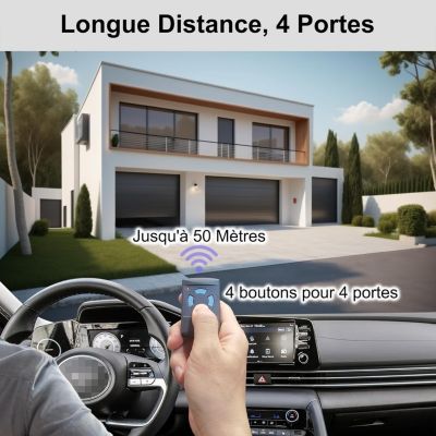 Yuanhao Hörmann Garage Remote Blue Button - Télécommande 868 MHz uniquement compatible avec les portes de garage Hörmann