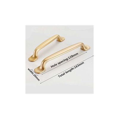 Yuanhao Lot de 10 poignées de placard dorées de 128 mm - Poignées de meuble pour porte de placard de cuisine