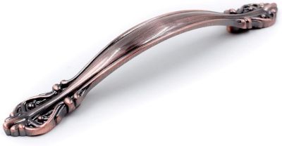 Yuanhao Lot de 10 poignées pour armoires - Cuivre rouge, centres de trous de 3-3/4" (96 mm)