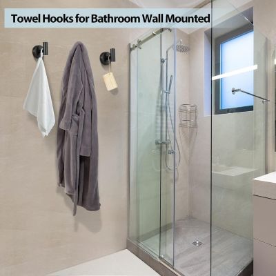 Lot De 4 Porte-Torchons Autocollants Acier Inoxydable Noir - Cuisine Et Salle De Bain