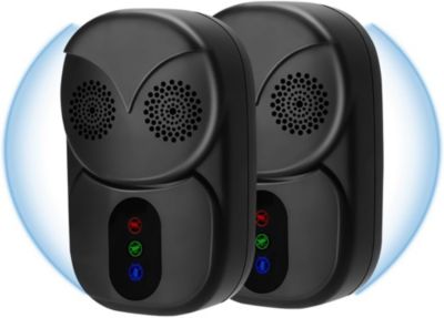 Yuanhao lot de 2 Répulsif à souris - couverture omnidirectionnelle à ultrasons à 360 degrés - conversion automatique de fréquence