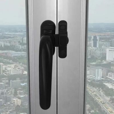Yuanhao Poignées intérieures de fenêtres en aluminium et en plastique - Poignées intérieures et extérieures de  - Ouverture noire