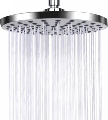 Yuanhao Pommeau de douche - Diamètre 20 cm - Pommeau de douche à effet pluie - Douche de tête - Chromé - Rond - Pour salle de bain