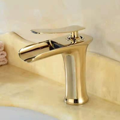 Yuanhao Robinet de lavabo cascade de salle de bain - robinet de lavabo cascade de grande pour salle de bain - robinet de lavabo do
