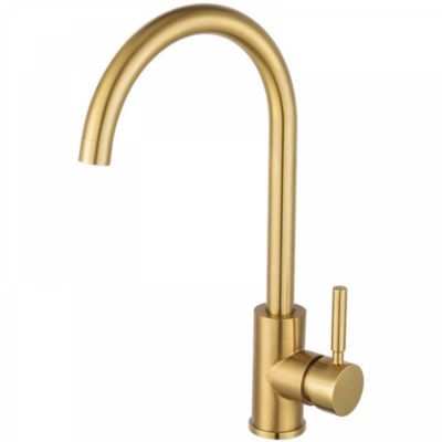 Yuanhao Robinet Salle Bain, Robinet Lavabo Pivotant à 360 degrés, Mitigeur Lavabo à Bec Haut, Doré Brossé