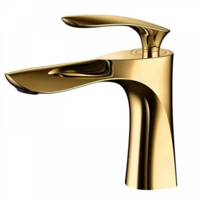 Yuanhao Robinet Salle de Bain - doré Mitigeur - Mitigeur lavabo - pour Lave-Mains - Robinet Simple de Lavabo
