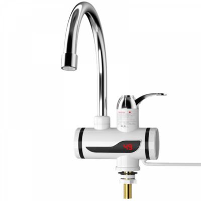 Yuanhao Robinets de chauffe-eau, Robinet de chauffage électrique, robinet 3000W 45-60 Celsius avec chauffe-eau instantané, LED 360
