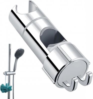 Yuanhao Support de douchette universel chromé - Curseur de barre de douche - Support de douche à main - Diamètre 18-25 mm