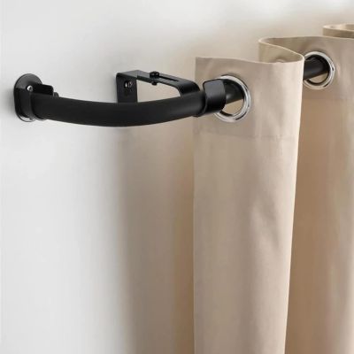 Yuanhao Support extensible long universel pour barre à rideau - 4 Pcs - Support de Tringle à Rideau Réglable