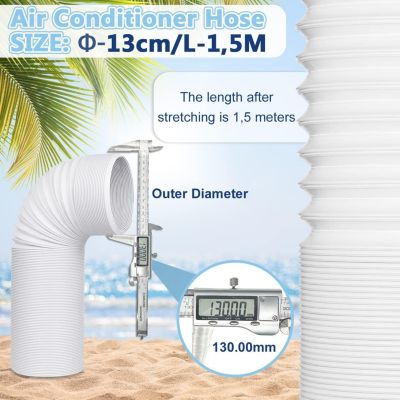 Yuanhao Tuyau d'échappement de climatisation - Dimension extérieure diamètre 130mm - 1,5 mètre - Tuyau de vidange climatiseur mobi