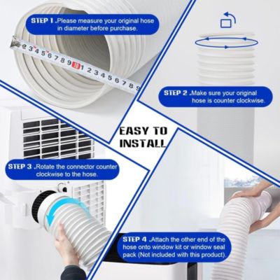 Yuanhao Tuyau d'échappement de climatisation - Dimension extérieure diamètre 130mm - 1,5 mètre - Tuyau de vidange climatiseur mobi