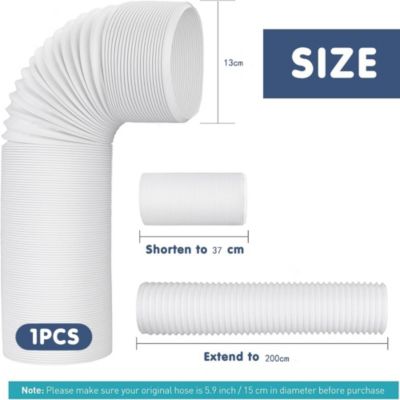 Yuanhao Tuyau d'échappement de climatisation - Dimension extérieure diamètre 130mm - 3 mètre - Tuyau de vidange climatiseur mobile