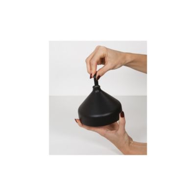 Zafferano AMELIE Lampe à suspension LED noire rechargeable et dimmable