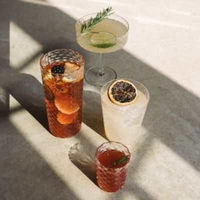 Zafferano Lot De 4 Verres Tumbler Veneziano Mixology En Verre Sonore Supérieur Transparent 33 Cl, Design Élégant Soufflé À La
