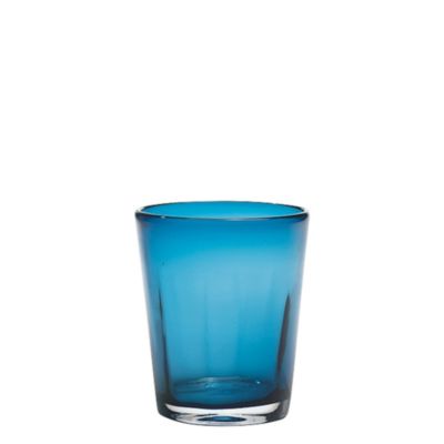 Zafferano Set 6 Verres Tumbler Série Bei Bleu Nuit, Verre Teinté Dans La Masse Soufflé À La Bouche, Fabrication Artisanale À La