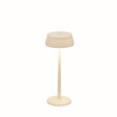 Zafferano Sister Light Lampe De Table Wi-Fi Smart Led Ivoire Rechargeable Et Dimmable