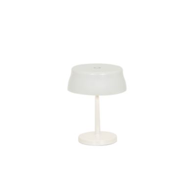 Zafferano Sister Light Mini Lampe De Table Led Intelligente Wi-Fi Blanc Nacré Rechargeable Et Dimmable