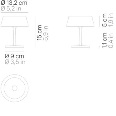 Zafferano Sister Light Mini Lampe De Table Led Intelligente Wi-Fi Blanc Nacré Rechargeable Et Dimmable