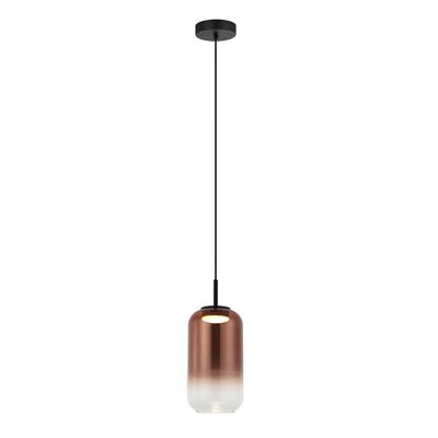 Zambelis Orvella Suspension Orvella Slim, verre cuivré noir mat, LED 3000K