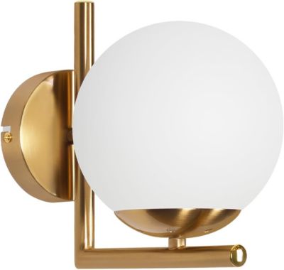 ZMH Applique Intérieure Moderne Dorée avec Abat-jour en Verre E27 pour Chambre et Couloir