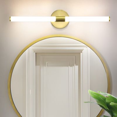 ZMH  Applique Murale De Salle De Bain Dorée à Lampe de Miroir IP44 4000k 8w
