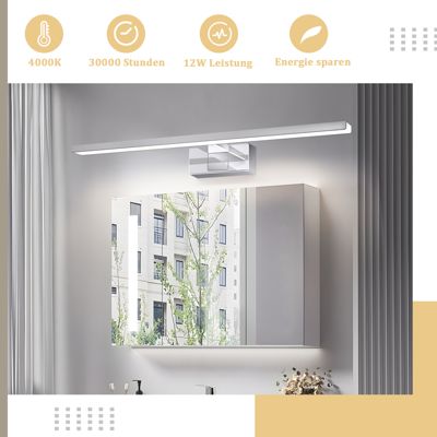 ZMH  Applique Murale De Salle De Bain Dorée à Lampe de Miroir IP44 4000k 8w