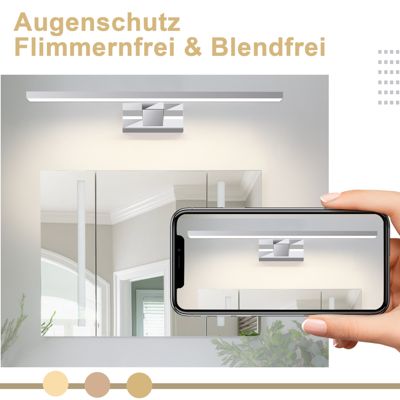 ZMH  Applique Murale De Salle De Bain Dorée à Lampe de Miroir IP44 4000k 8w