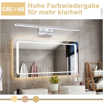 ZMH  Applique Murale De Salle De Bain Dorée à Lampe de Miroir IP44 4000k 8w