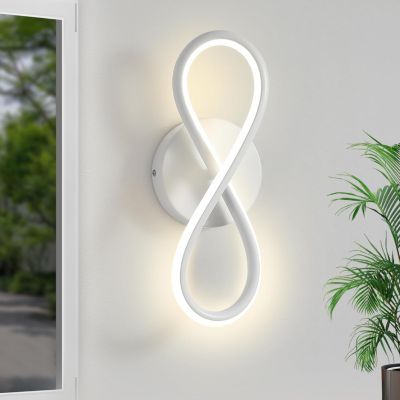 ZMH Applique Murale LED Moderne 7W en Forme de 8 pour Escalier et Chambre à Coucher