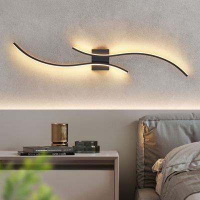 ZMH  Applique Murale LED - Noir 14w 100cm 3000k Blanc Chaud pour Couloir Salon Chambre