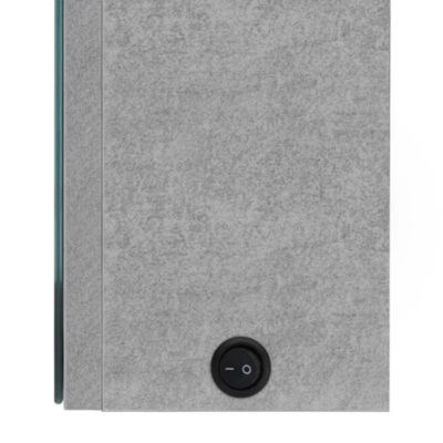 ZMH Armoire de salle de bain à miroir LED gris béton 50x13x70 cm