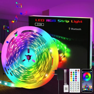 ZMH Bande LED RGB 20M avec télécommande et application Lotus Lantern