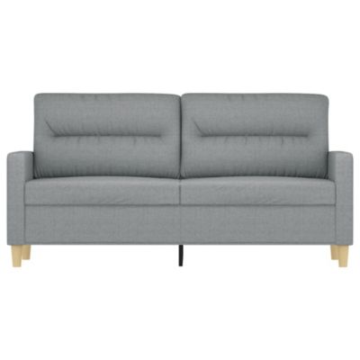 ZMH Canapé à 2 places Gris clair 140 cm Tissu
