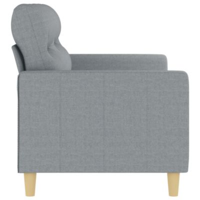 ZMH Canapé à 2 places Gris clair 140 cm Tissu