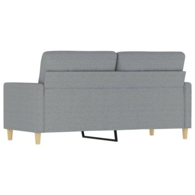 ZMH Canapé à 2 places Gris clair 140 cm Tissu