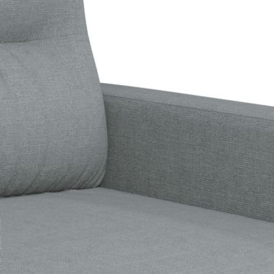 ZMH Canapé à 2 places Gris clair 140 cm Tissu