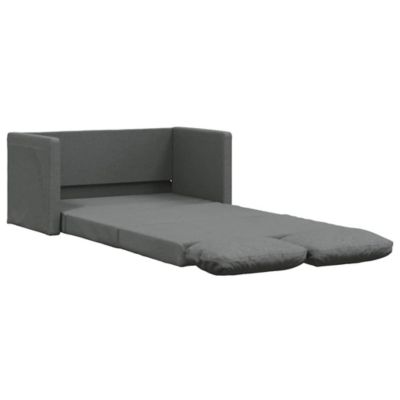 ZMH Canapé-lit 2 en 1 gris foncé 112x174x55 cm tissu