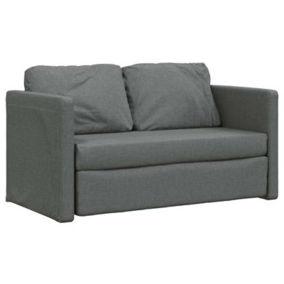 ZMH Canapé-lit 2 en 1 gris foncé 112x174x55 cm tissu