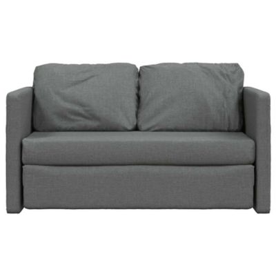 ZMH Canapé-lit 2 en 1 gris foncé 112x174x55 cm tissu