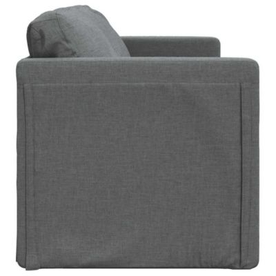 ZMH Canapé-lit 2 en 1 gris foncé 112x174x55 cm tissu