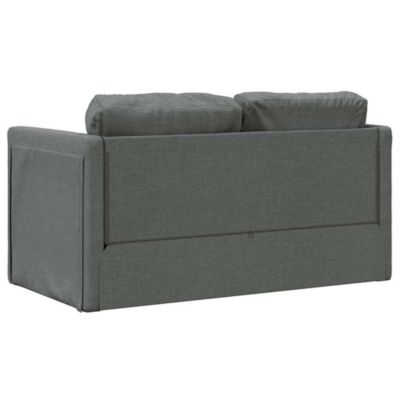 ZMH Canapé-lit 2 en 1 gris foncé 112x174x55 cm tissu