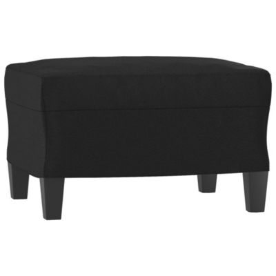 ZMH Ensemble de canapés 4 pcs avec coussins noir similicuir