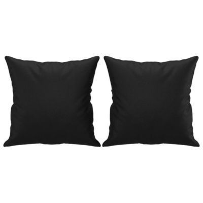 ZMH Ensemble de canapés 4 pcs avec coussins noir similicuir