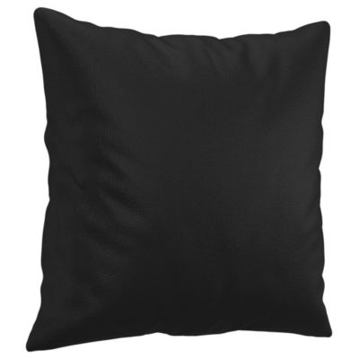 ZMH Ensemble de canapés 4 pcs avec coussins noir similicuir