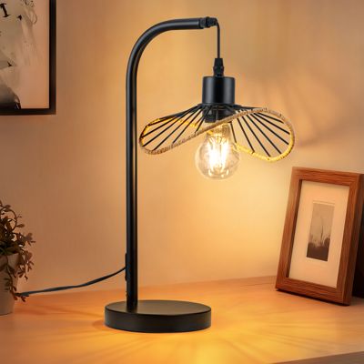 ZMH Lampe De Bureau Noir Vintage E27 Pour Chambre