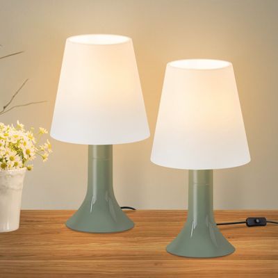ZMH  Lampe à Poser Avec Câble - E14 Lampe De Table Lot De 2 Petite Lampe De Salon Table De Chevet