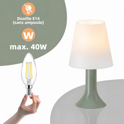 ZMH  Lampe à Poser Avec Câble - E14 Lampe De Table Lot De 2 Petite Lampe De Salon Table De Chevet