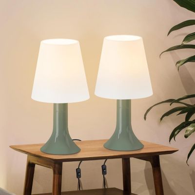 ZMH  Lampe à Poser Avec Câble - E14 Lampe De Table Lot De 2 Petite Lampe De Salon Table De Chevet